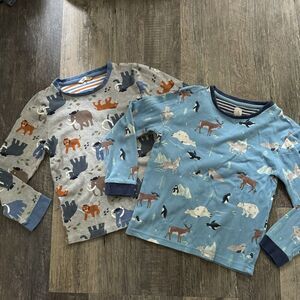 John Lewis Set Of Two Animal Print Long Sleeve Tops Boys Size 9